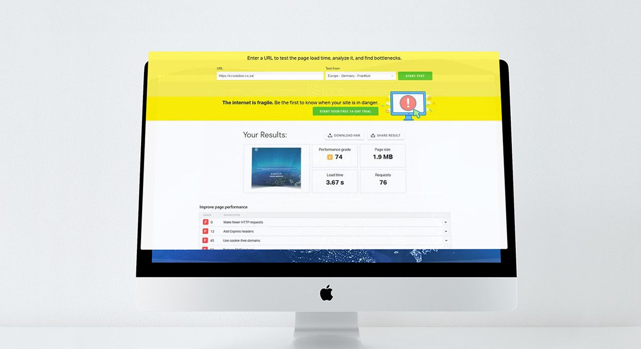 Pingdom Page Speed Score