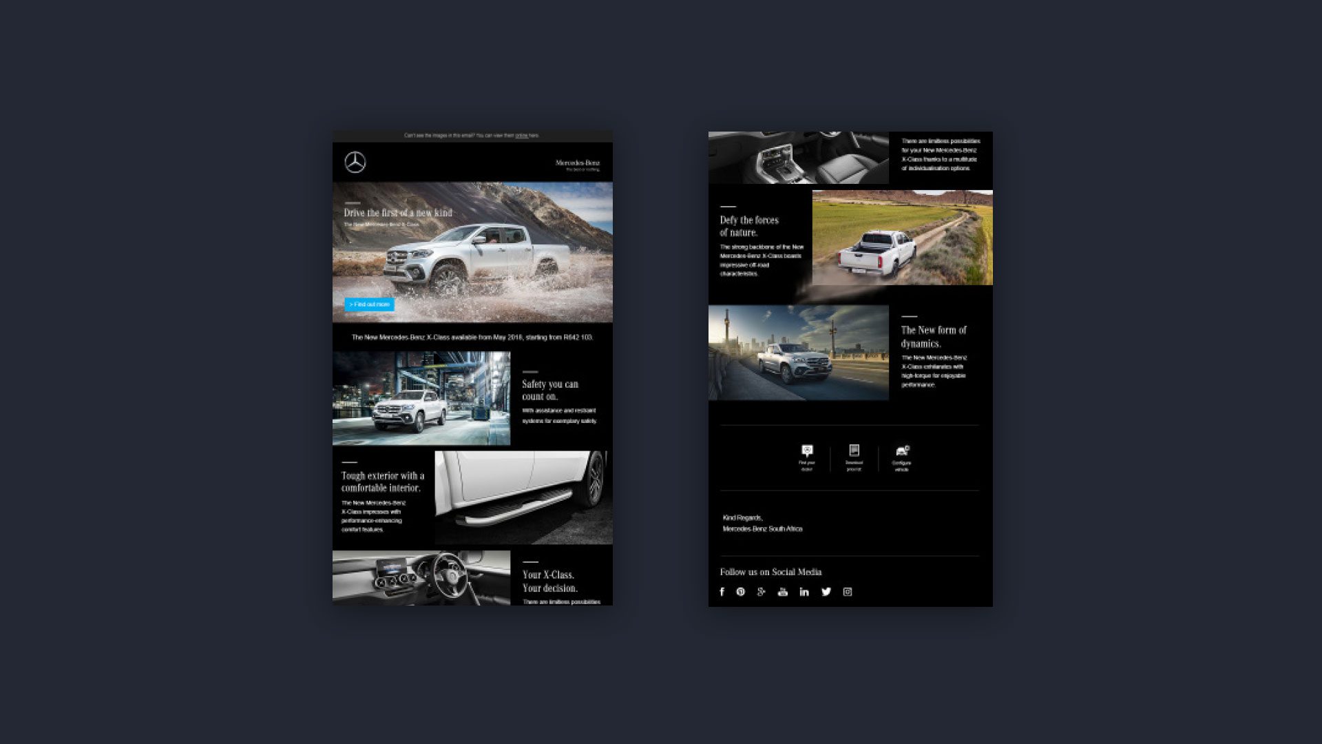 Mercedes Benz X-Class Launch HTML Mailer Design