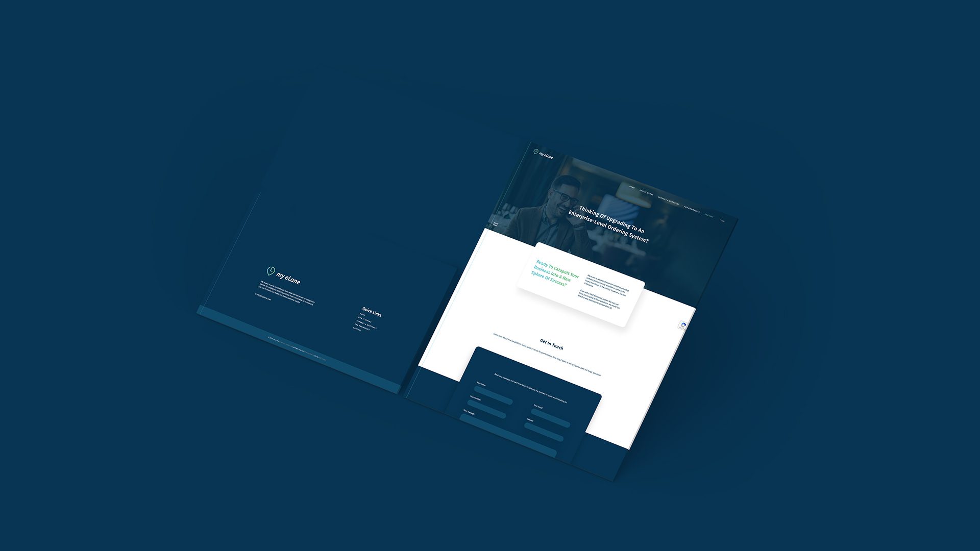 myeLane Website Design Project Contact Page