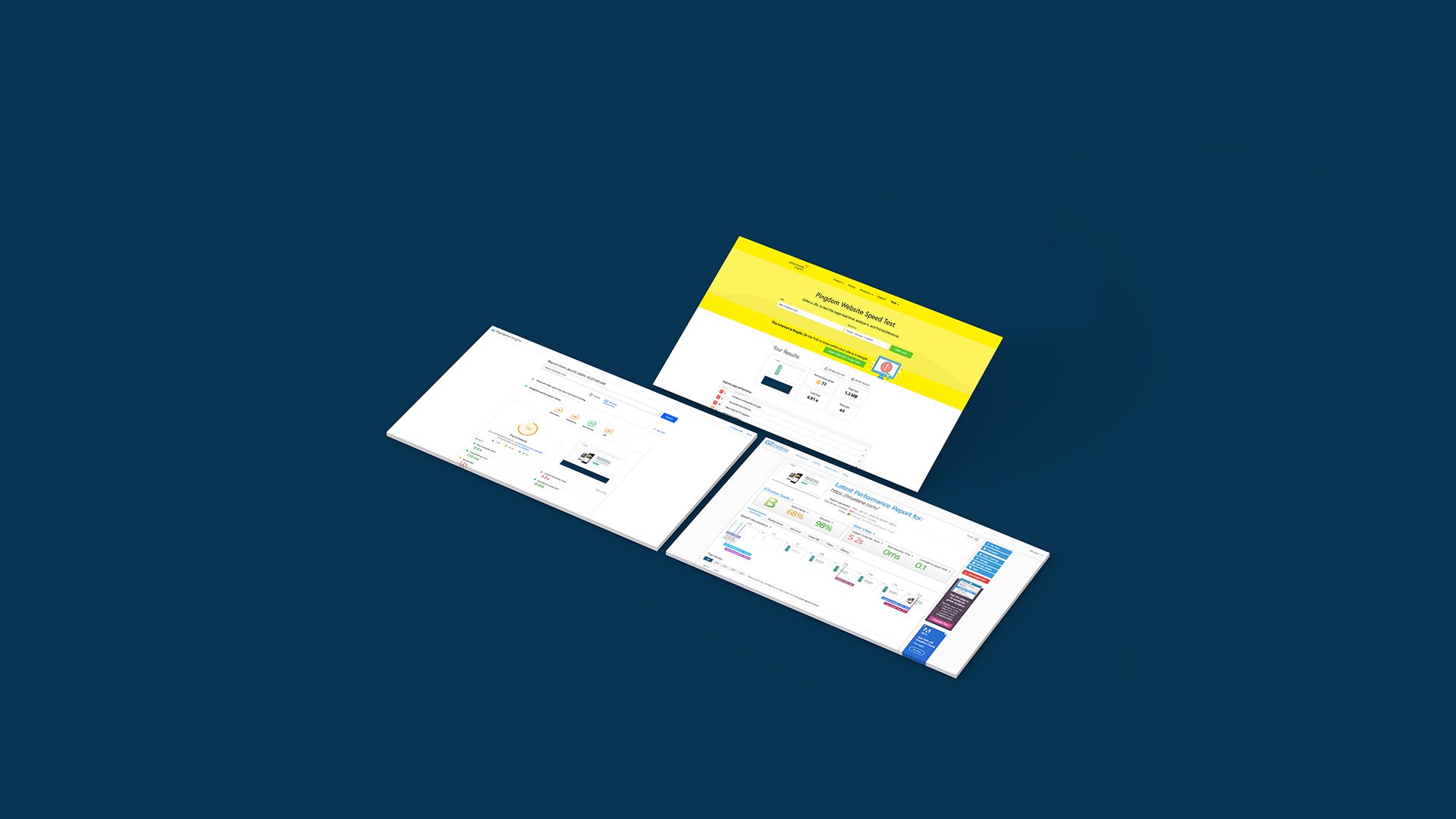 myeLane Website Design Project Page Speed Test Results