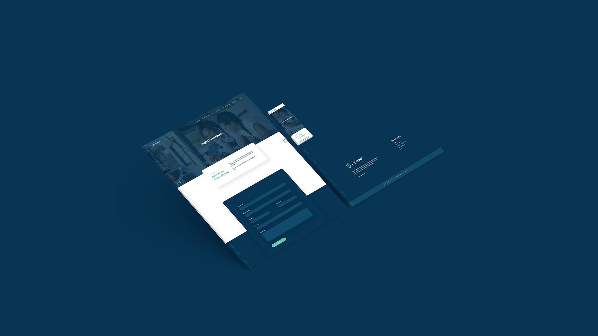 myeLane Website Design Project Suggest a Merchant Page