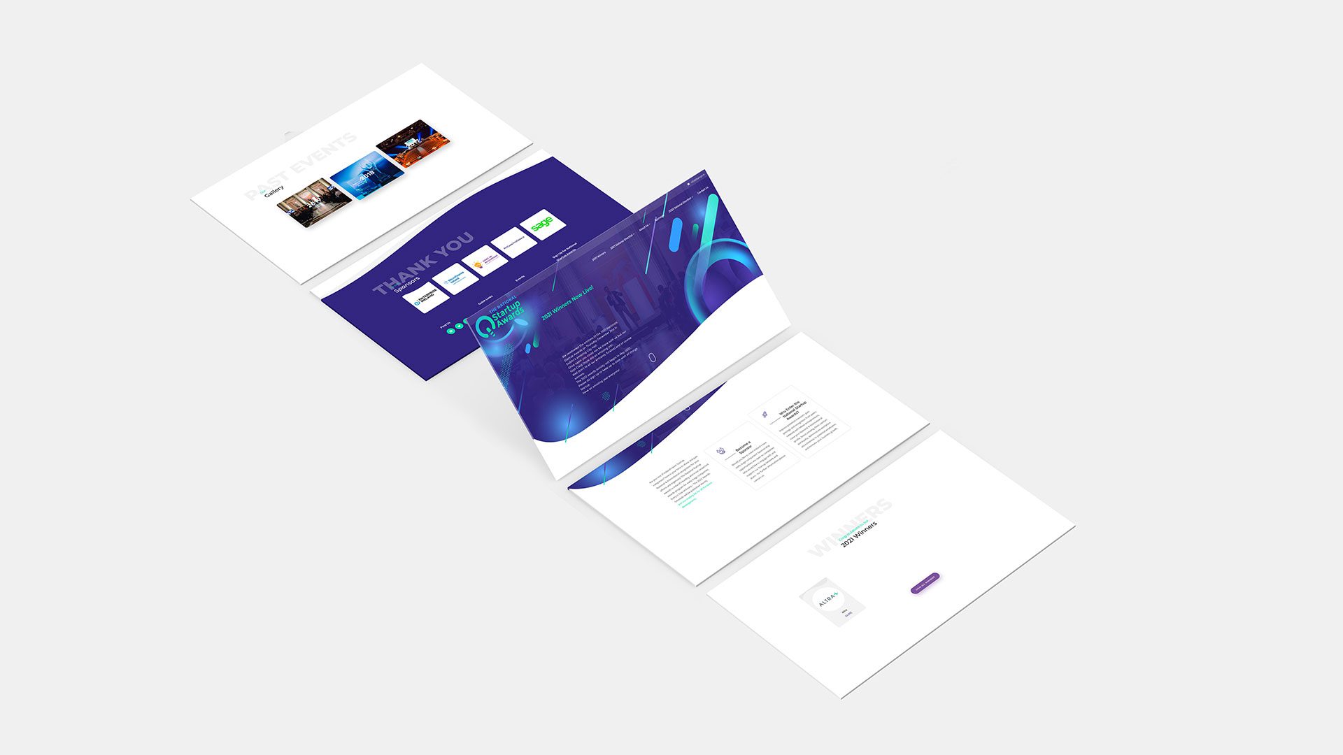Startup Awards Ireland Website Design Project Home Page