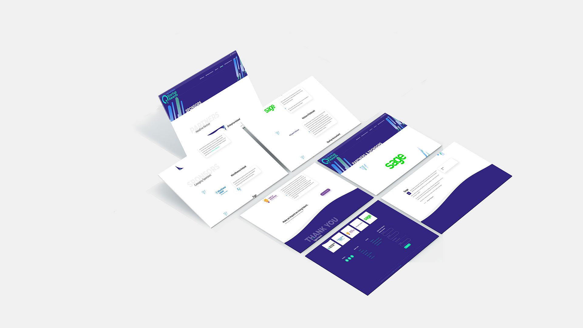 Startup Awards Ireland Website Design Project Sponsors Page