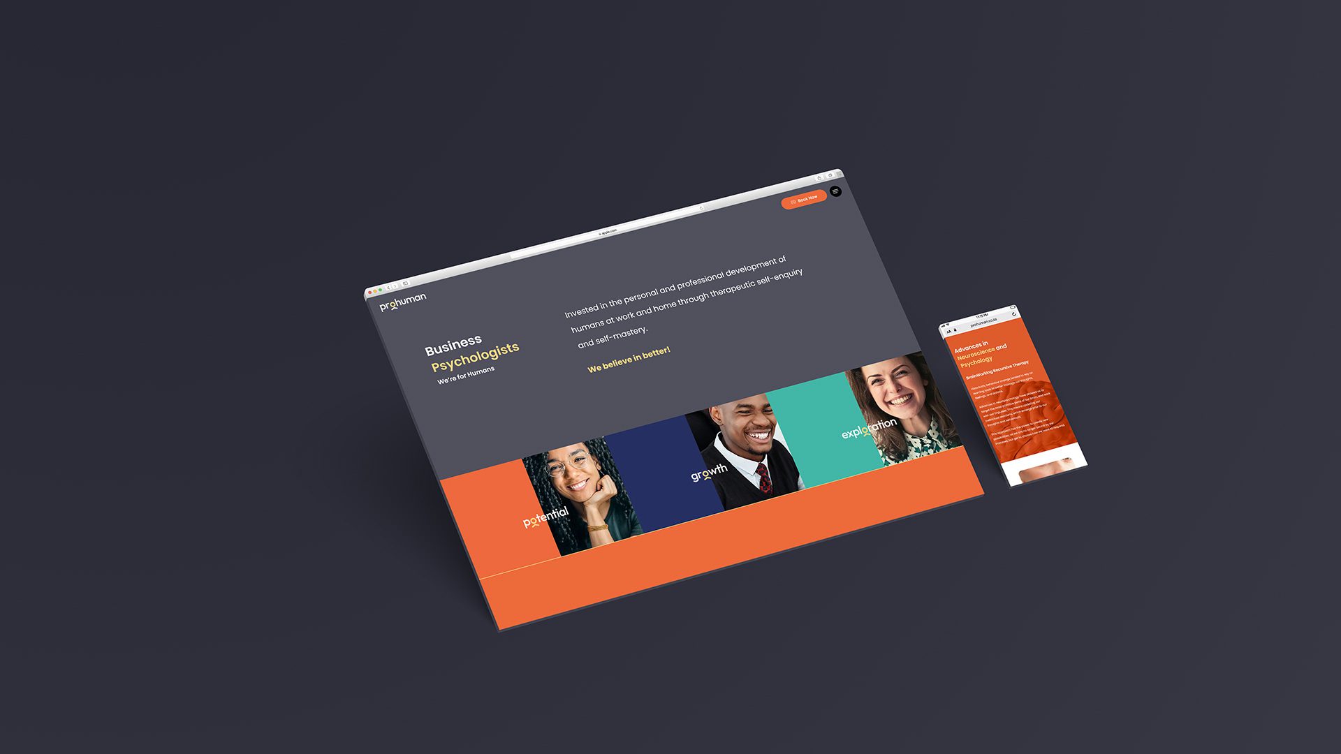 Prohuman Website Design Project Home Landing Page