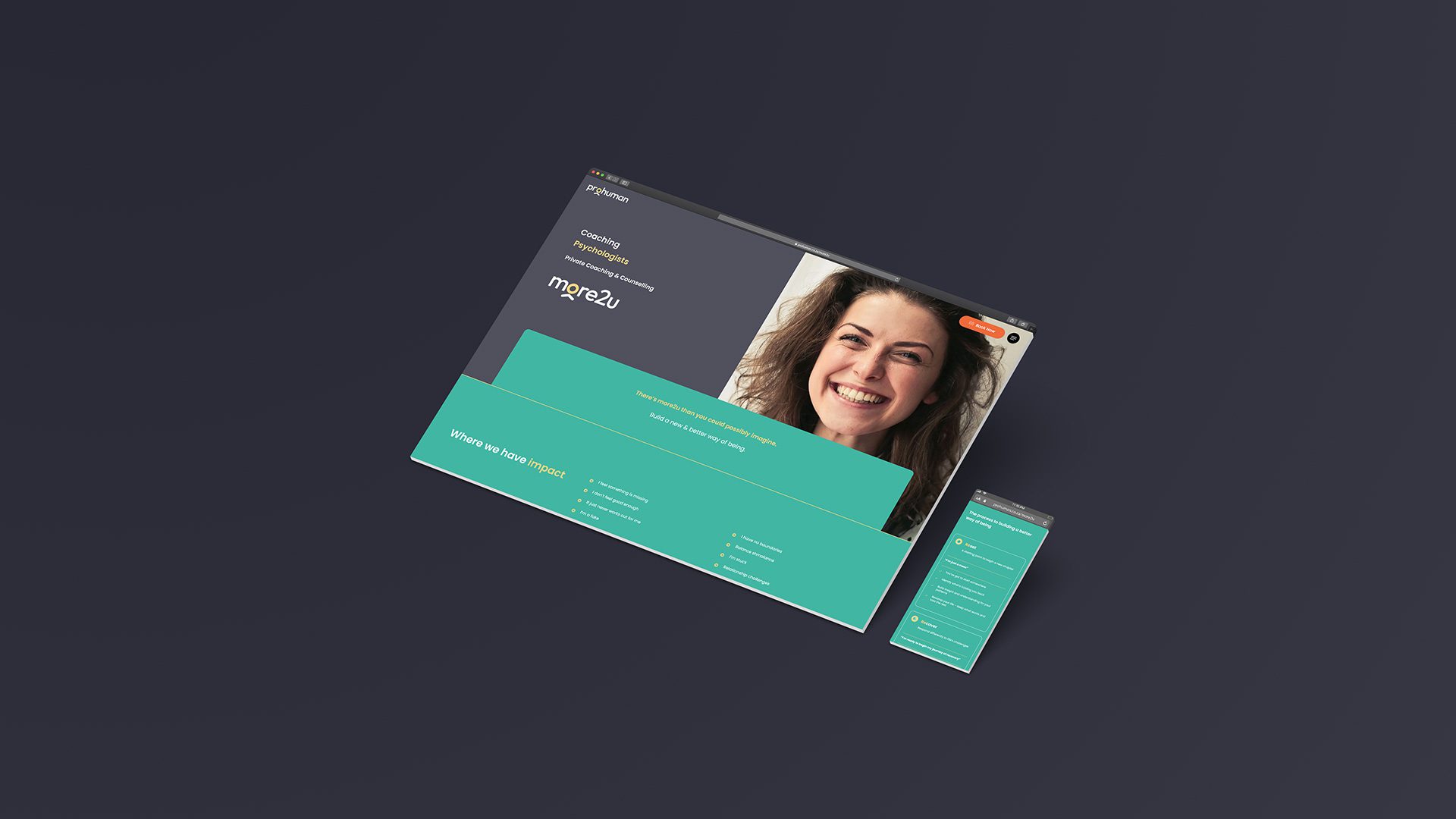 Prohuman Website Design Project Personal Coaching Landing Page