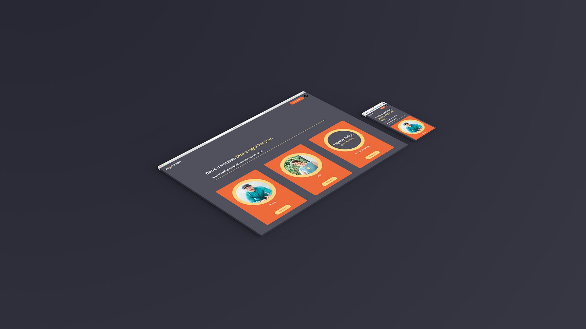 Prohuman Website Design Project Online Booking Page
