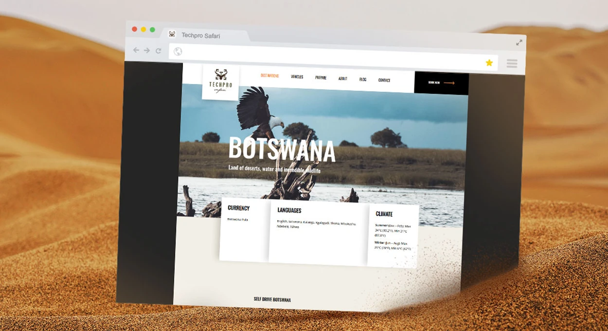 Destination Information Page