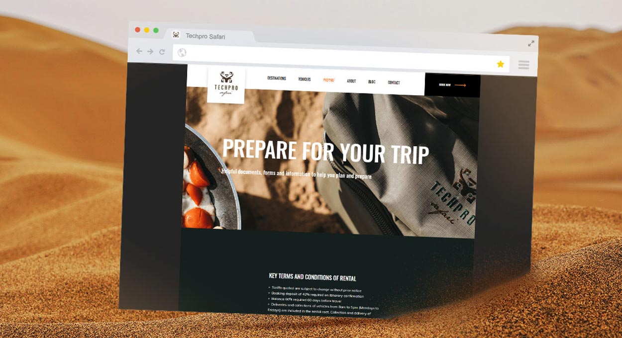 How to prepare for your trip page