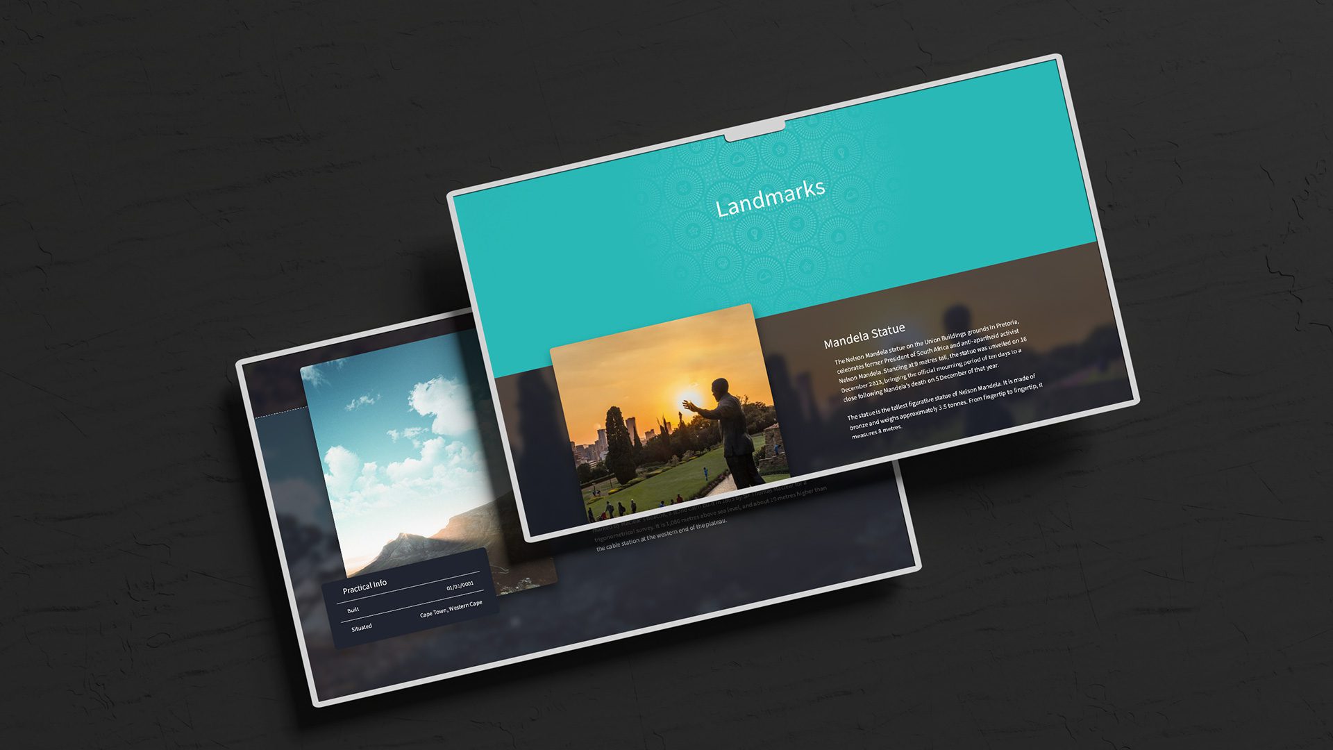 SA Tourism Landmarks Page Design