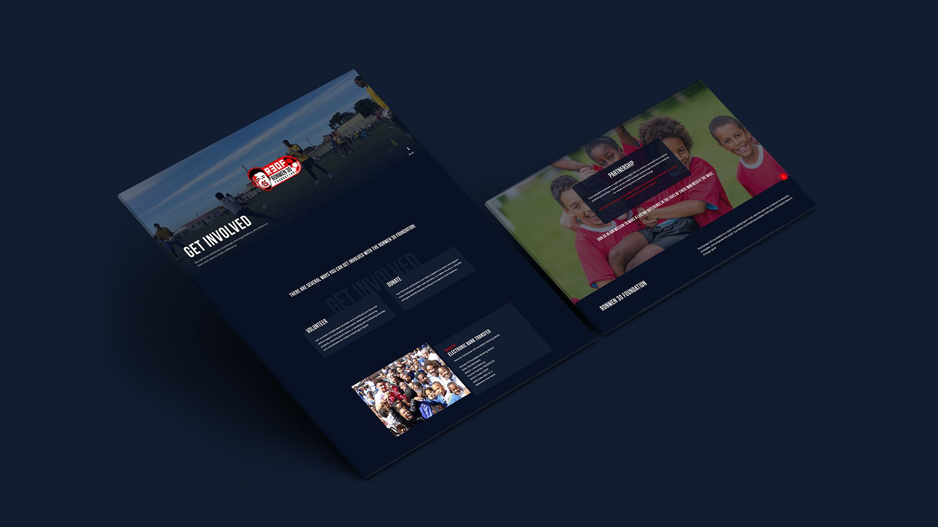 Ronwen Williams Foundation Page Design